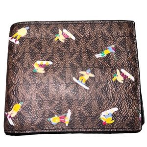 Men’s- Michael Kors- Brown Logo Aspen Wallet- EUC- Retail: $185!